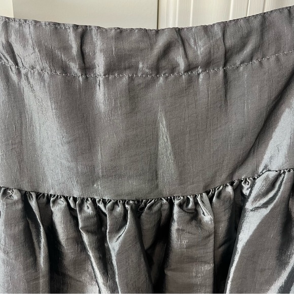 Boutique France Tulle Lined Tie Waist Bell Skirt Gray Sz 16 - Picture 10 of 16
